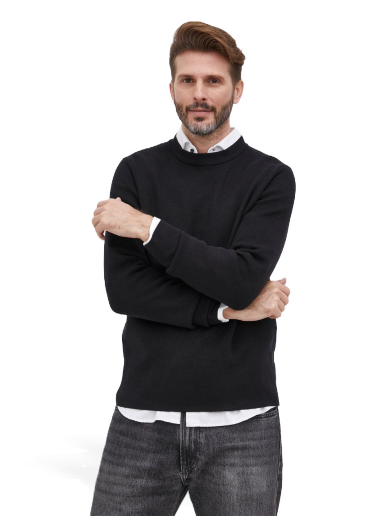Cветр Samsoe Samsoe Gunan Crewneck чорний | M20200110