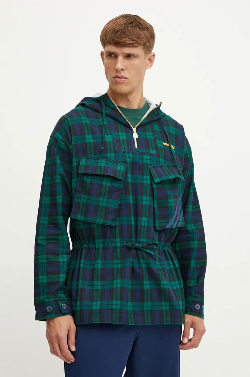Вітровка adidas Originals Windbreaker Plaid Jacket Зелений | IX9636