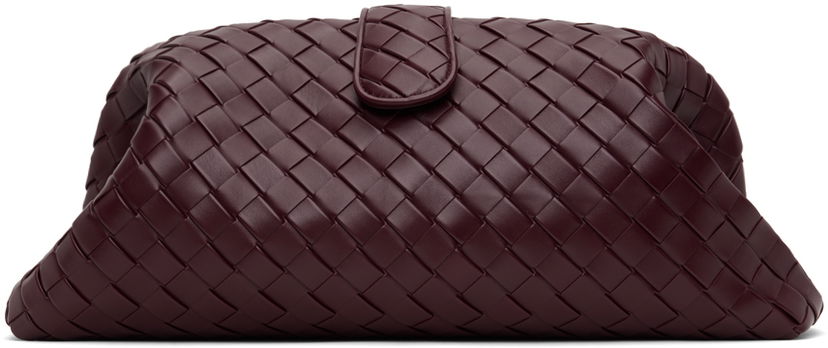 Сумочка Bottega Veneta Lauren 1980 Maxi Clutch Бордовий | 785808 V41A1