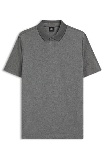 Сорочка поло BOSS BOSS Cotton-Blend Polo Shirt Сірий | 50531949