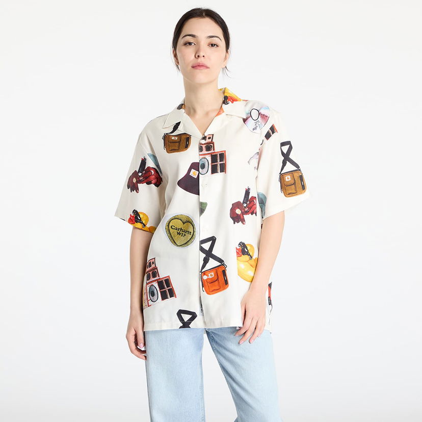 Сорочка Carhartt WIP Carhartt WIP Jacob Rochester Print Shirt білий | I034574.2UKXX