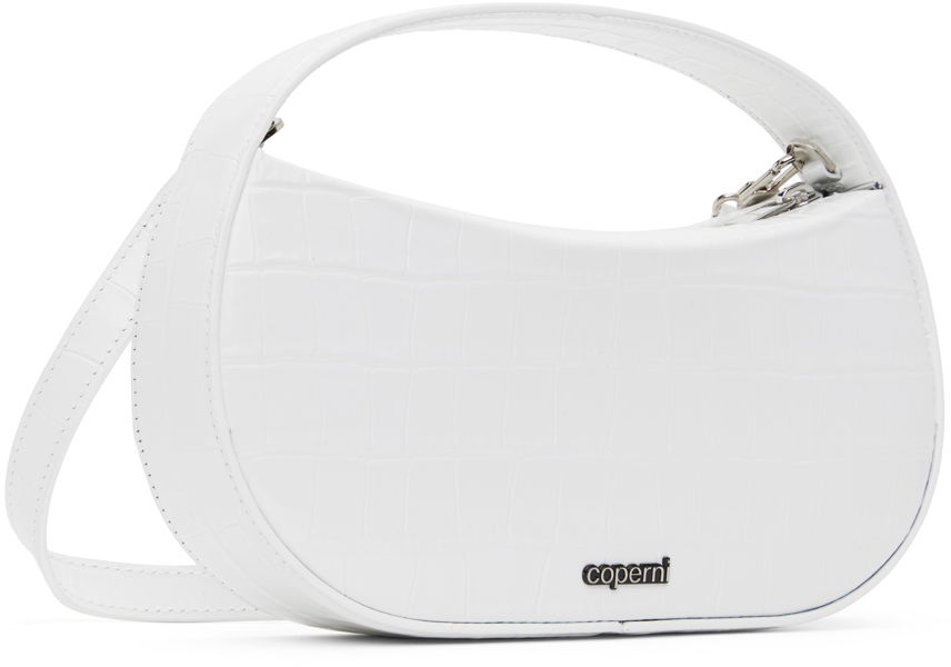 Сумочка Coperni Coperni Small Sound Swipe Croco Bag білий | COPBA72BIS838B, 1