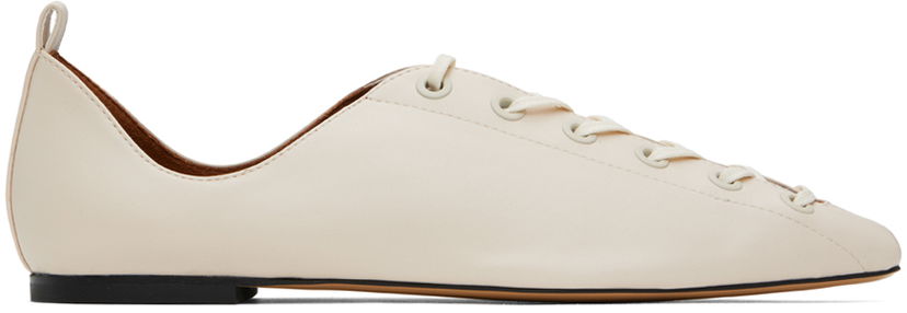 Кросівки та взуття Stella McCartney Terra Laced Ballerina Flats бежевий | 810411KP027