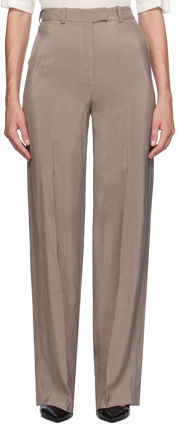 Штани Anine Bing Anine Bing Dolan Wide-Leg Trousers бежевий | A-03-3343-TPU23
