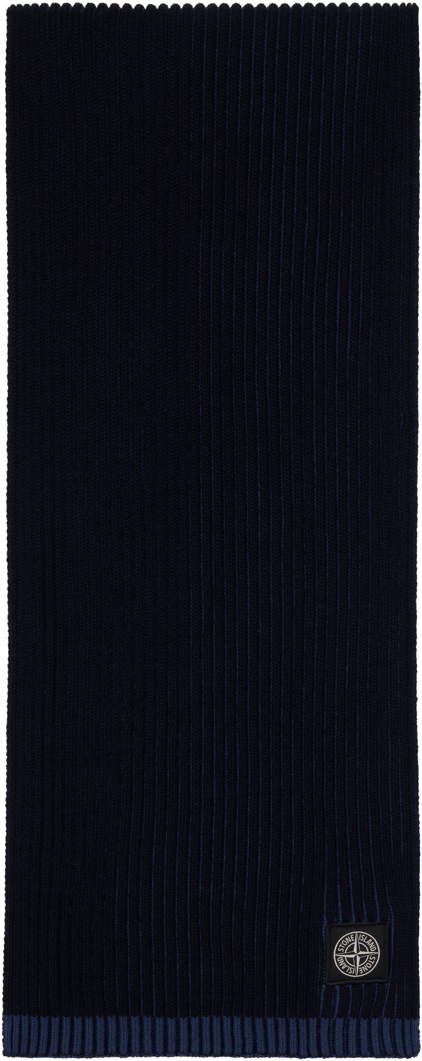 Шарф Stone Island Stone Island Knitted Scarf with Logo Patch темно-синій | 8115N06C5