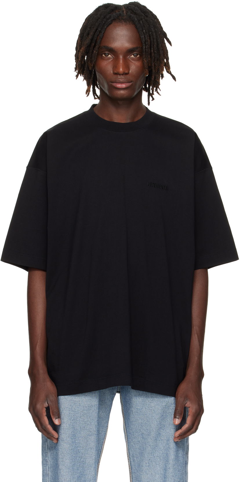 Футболка VETEMENTS Logo Oversized T-shirt чорний | UH76TR100B