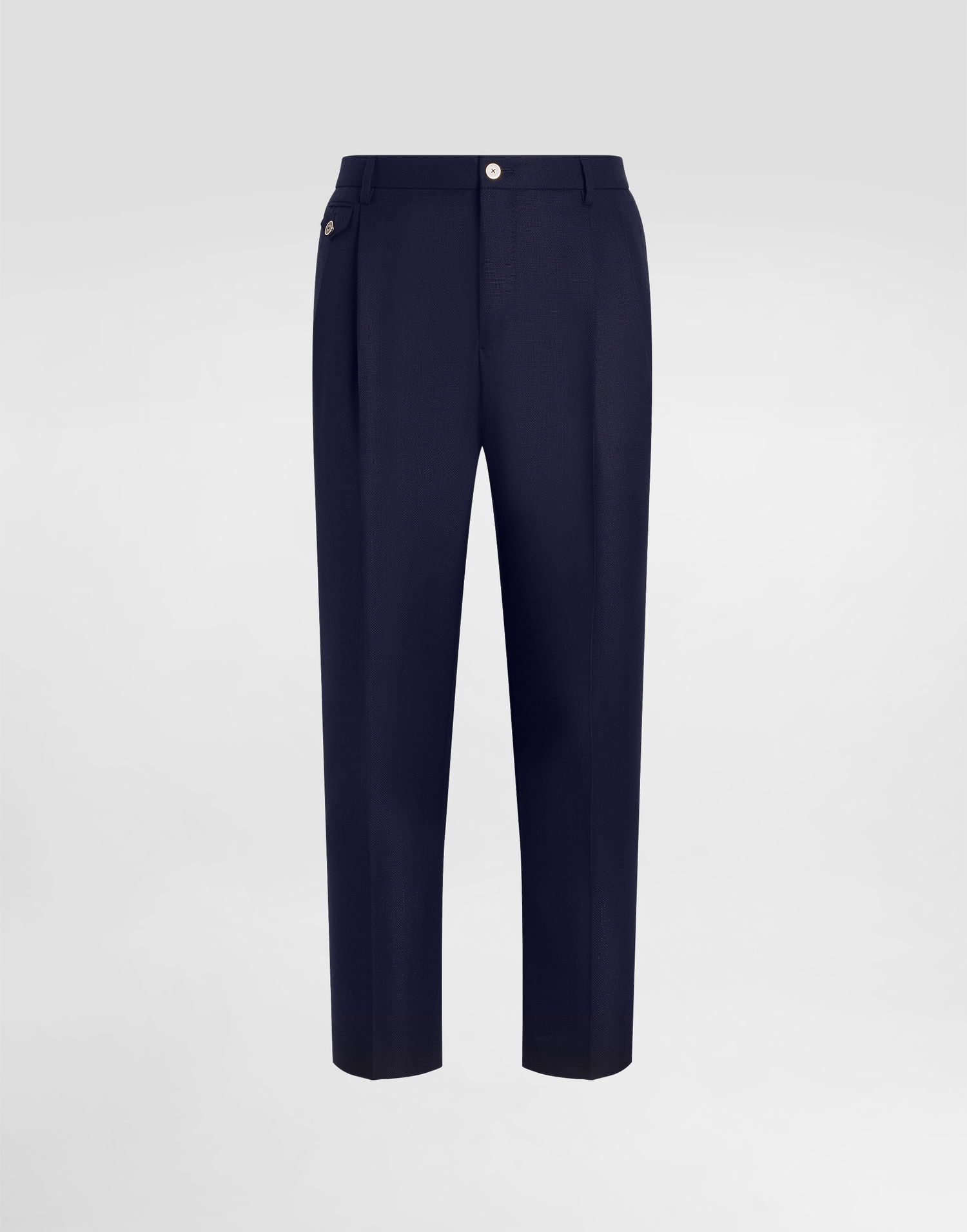 Штани Dolce & Gabbana Dolce & Gabbana Wool Dress Pants With Double Darts темно-синій | GV4EETFM2GUB0665, 0