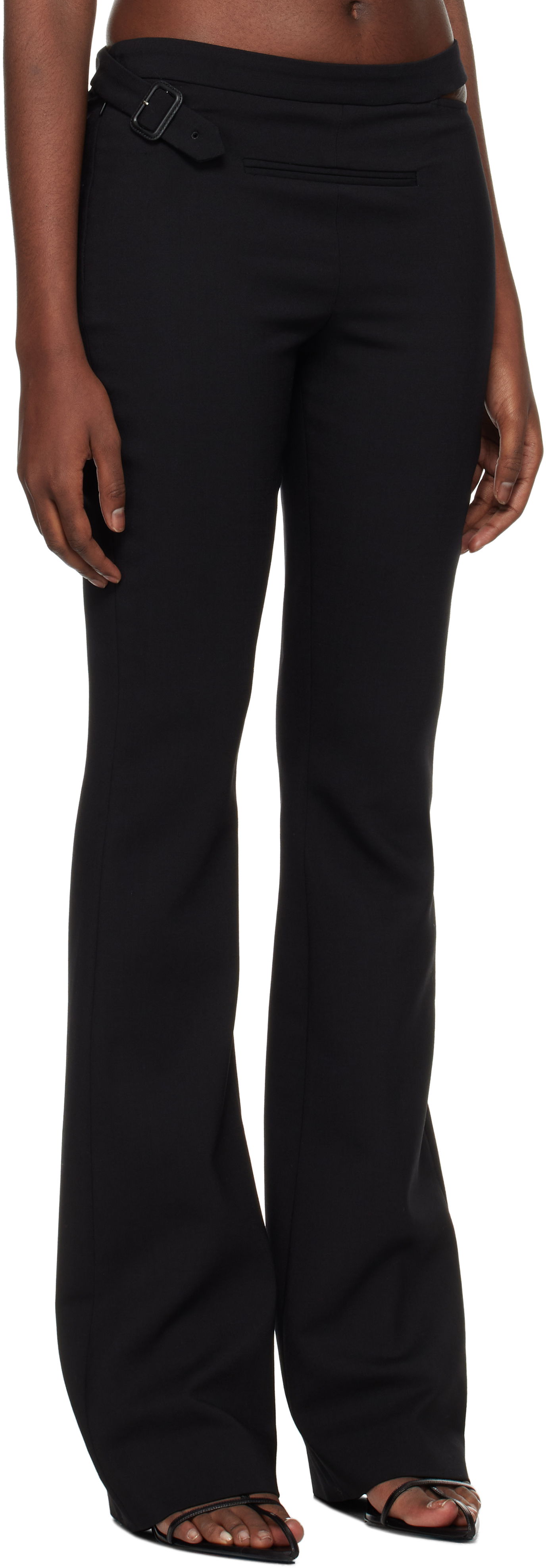 Штани Courrèges Courrèges Tailored Slash Flare Trousers чорний | 424CPA265WO0113, 1