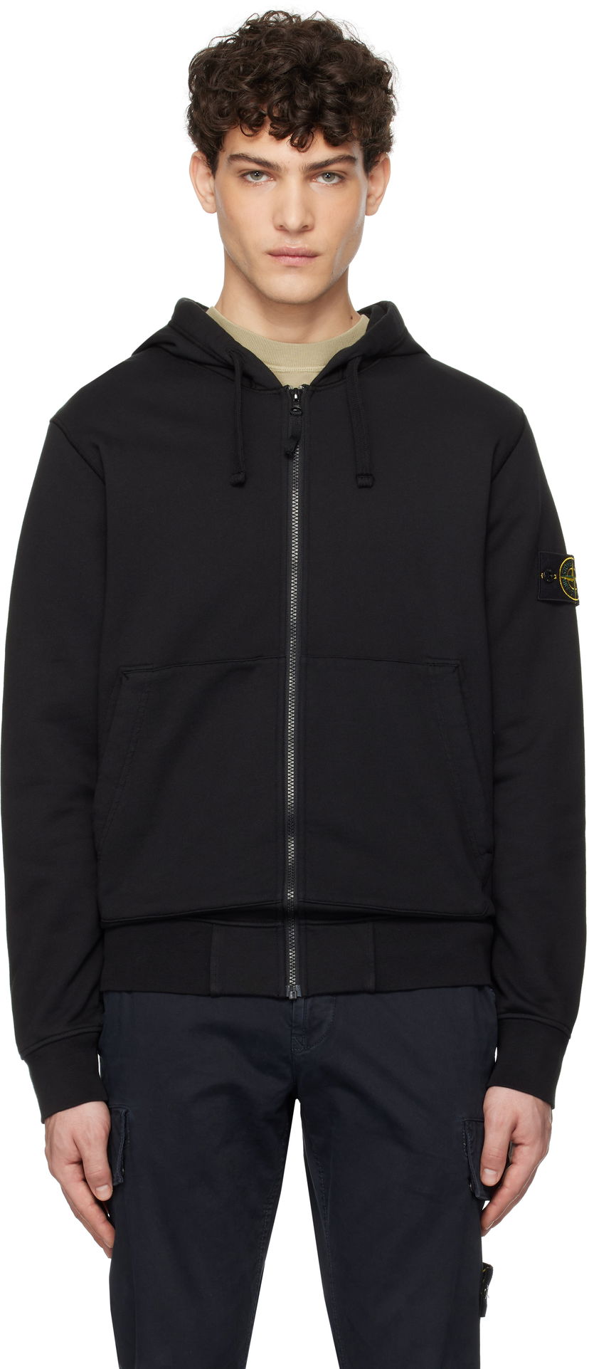 Світшоти Stone Island Diagonal Fleece Old Effect Hoodie чорний | K1S156100042S0051