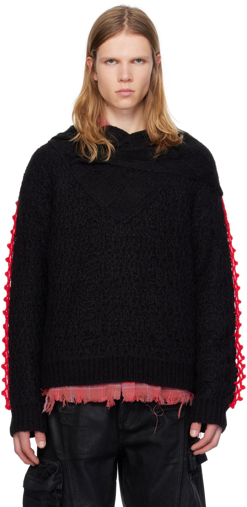 Cветр Andersson Bell Shawl Layered Sweater чорний | atb1161m