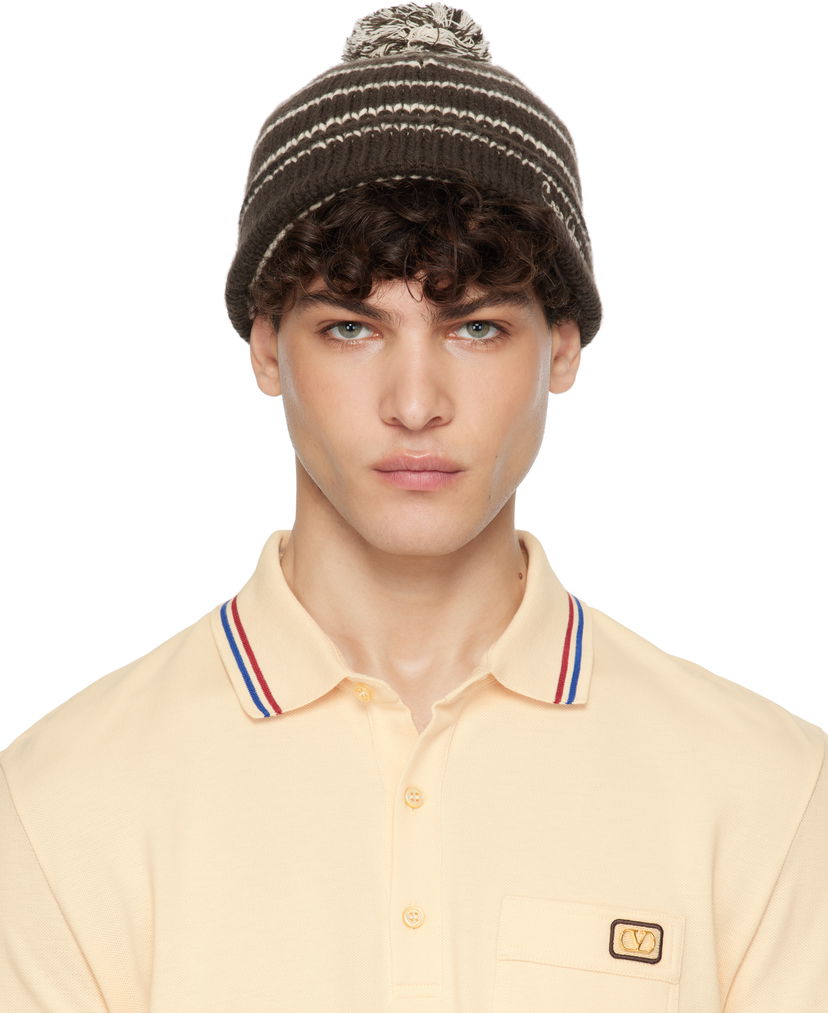 Шапка Valentino 'Chez ' Knitted Wool Beanie чорний | 6Y2HB02JSNW