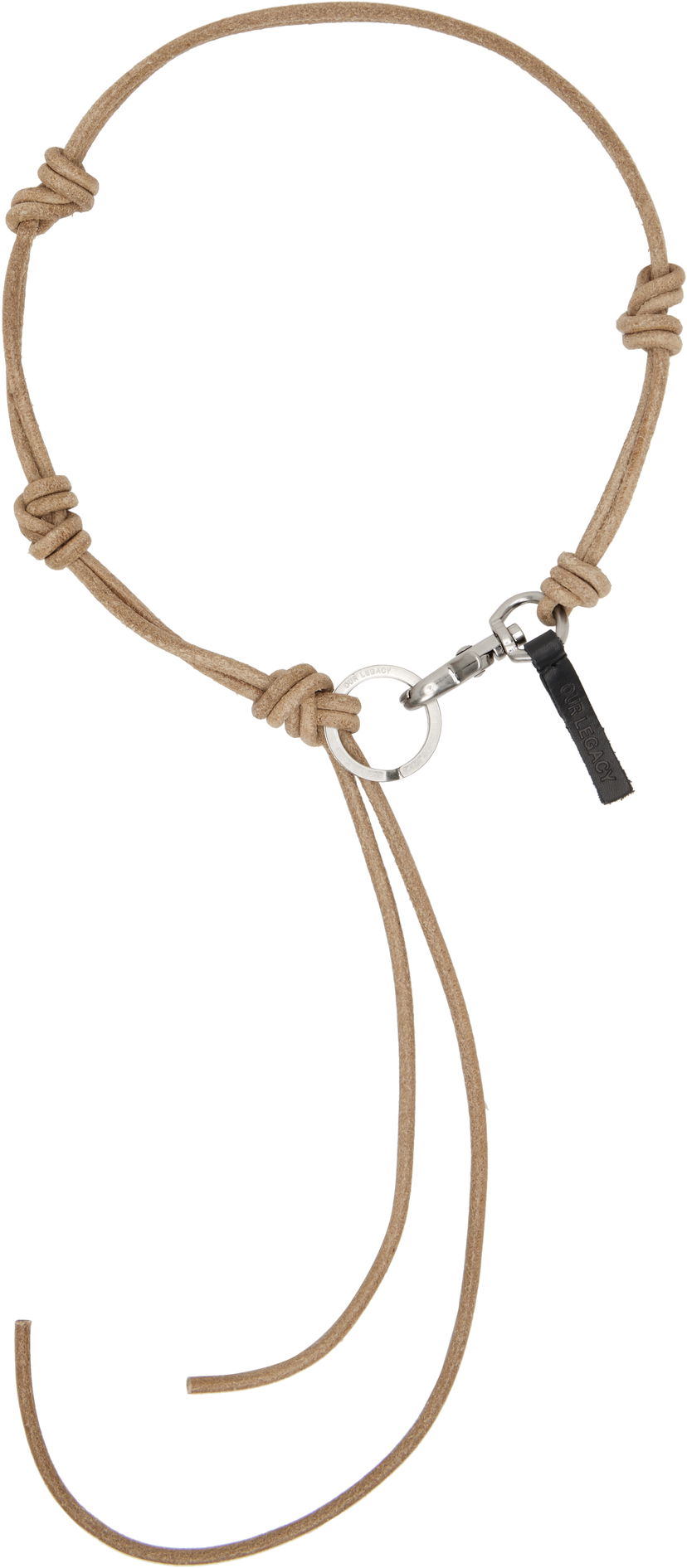 Брелоки OUR LEGACY Our Legacy Udon Ladon Suede Necklace бежевий | A4248ULN