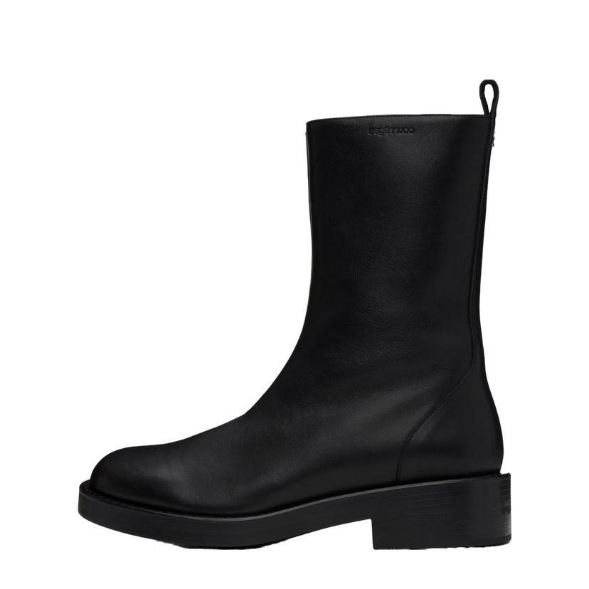 Кросівки та взуття Courrèges Leather Rider Boots чорний | VESSAB012CR0068