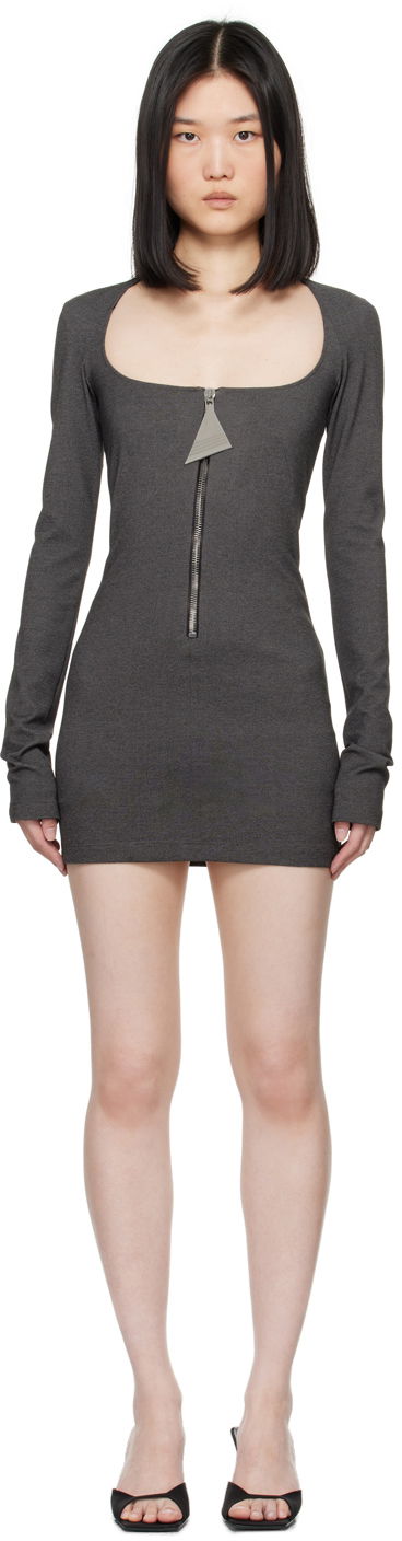 плаття The Attico Attico Half-Zip Mini Dress Сірий | 247WCA312 RY02