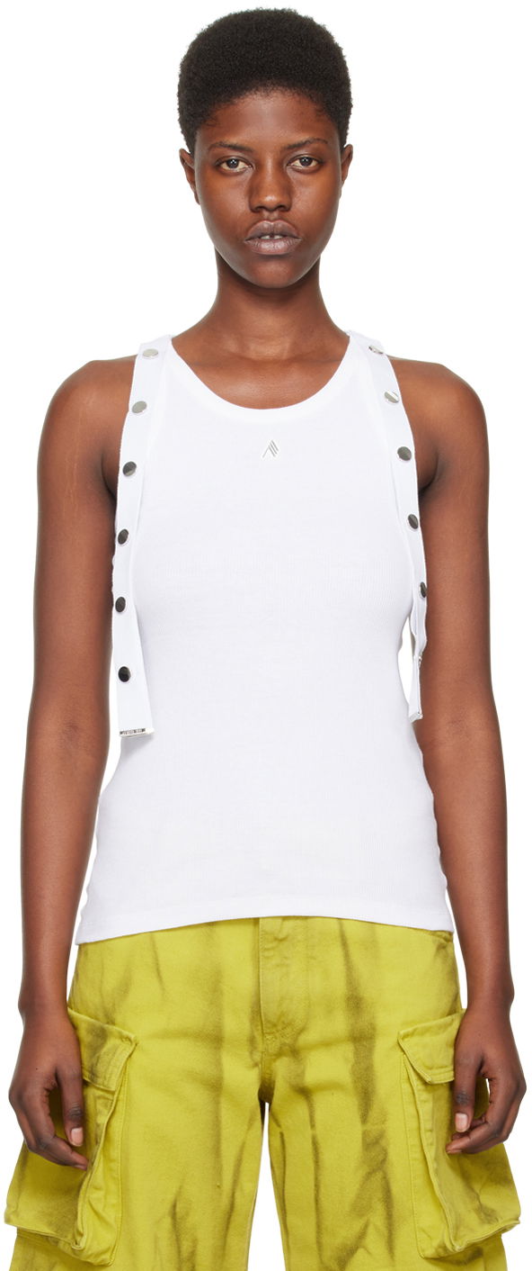Безрукавка The Attico Attico Studded Tank Top білий | 241WCT229 J038