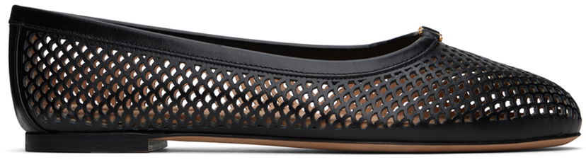 Кросівки та взуття CHLOÉ Chloé Marcie Perforated Ballerina Flats чорний | CHC24U973KM