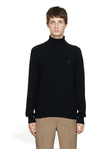 Cветр AMI Turtleneck чорний | HKS407.005