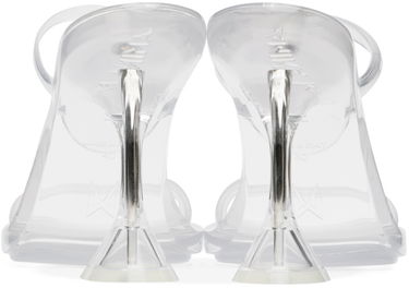 Догляд за взуттям Amina Muaddi Amina Muaddi Brito Transparent Heeled Slingback Sandals білий | 11S333532BRI, 1