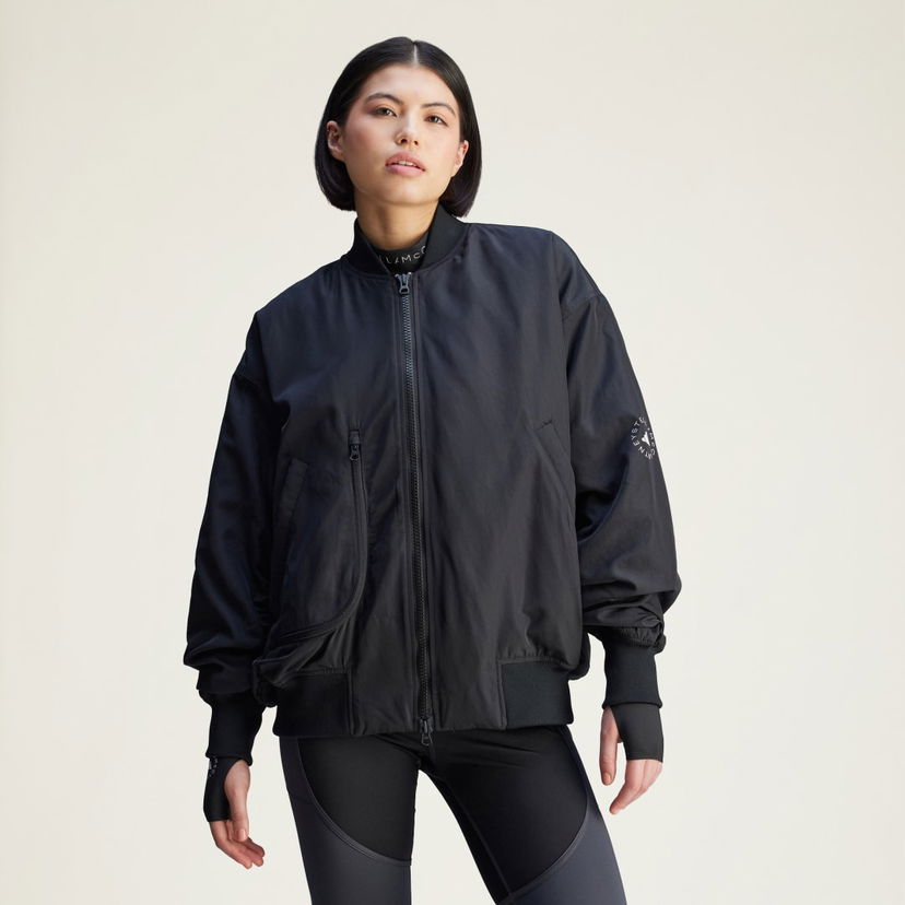 Куртка бомбер adidas Performance Stella McCartney True Nature Woven Bomber Jacket чорний | JF8466
