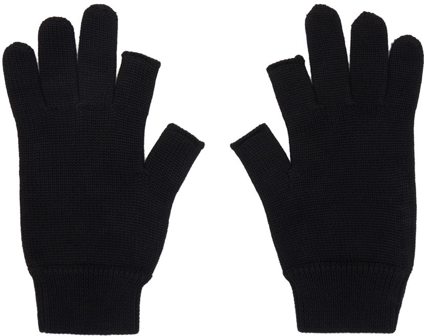 Рукавички Rick Owens Black Porterville Touchscreen Gloves чорний | RU02D6492 WS