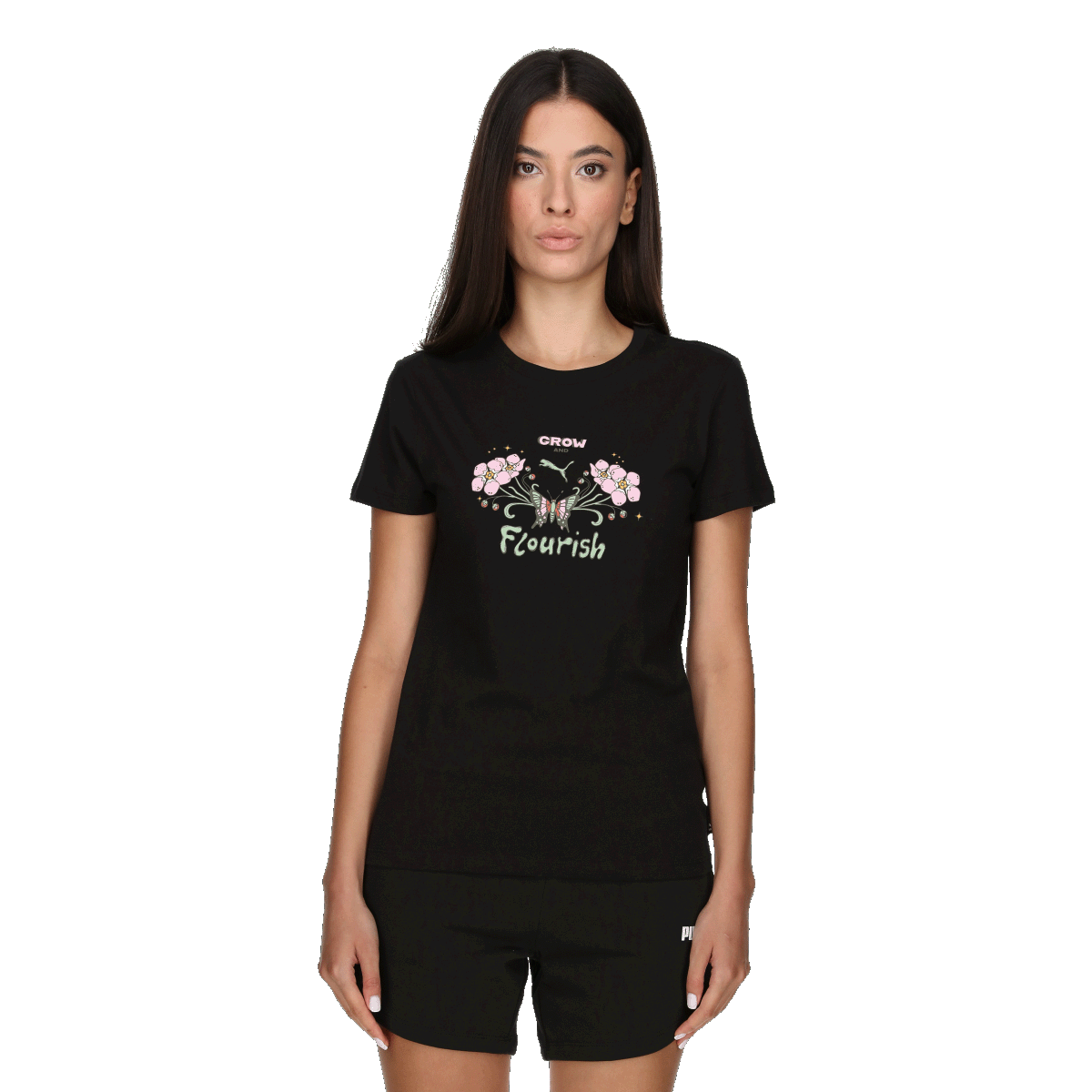 Футболка Puma GRAPHICS GROW & FLOURISH Graphic T-Shirt чорний | 625407-01, 0