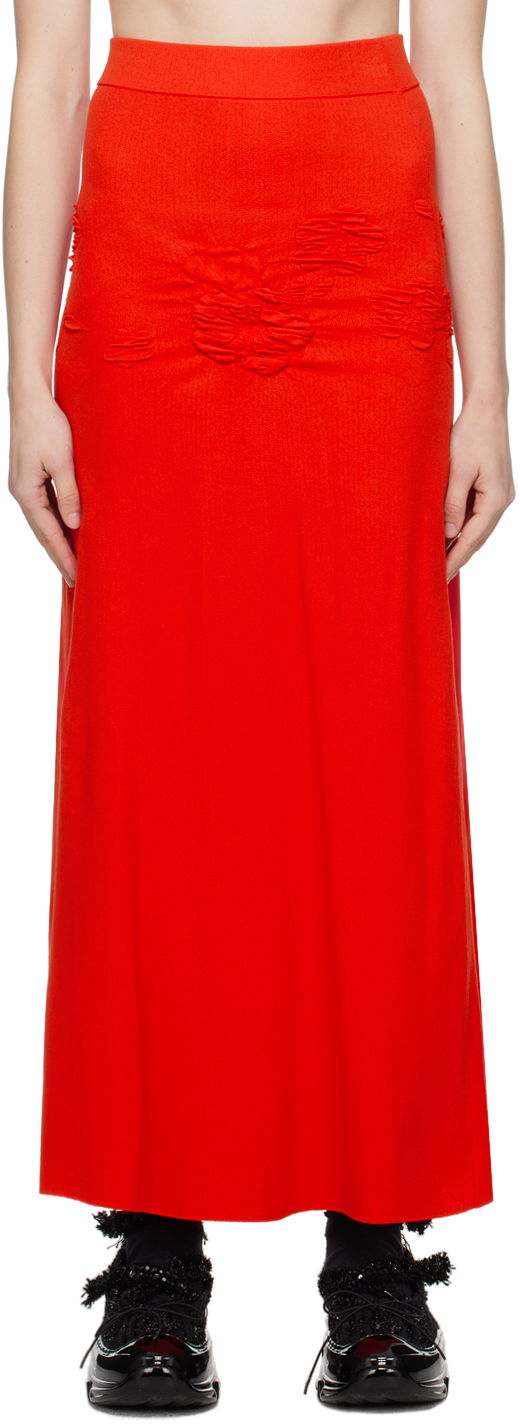 Спідниця Cecilie Bahnsen Cecilie Bahnsen Villa Midi Skirt Червоний | 1.24KNI56004 VILLA SKIRT