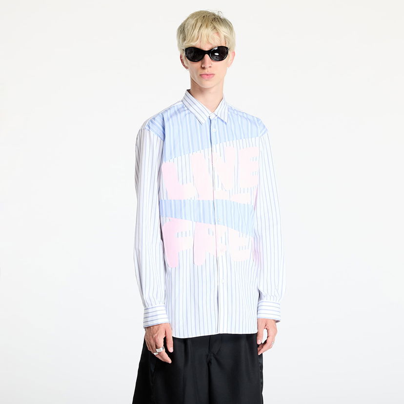 Сорочка Comme des Garçons SHIRT Woven Shirt White/ Mix Синій | FN-B026 White