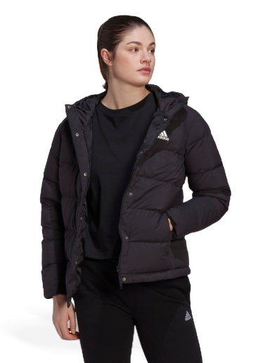 Пуховик adidas Originals Helionic Hooded Down Jacket чорний | HG8747