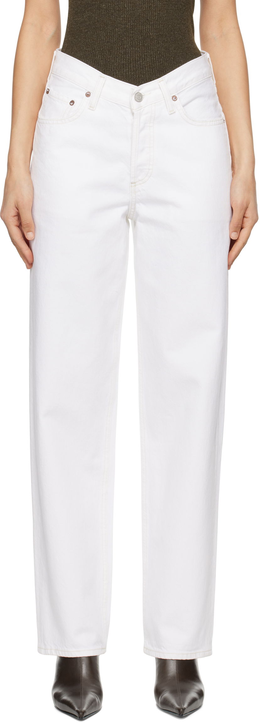 Джинси AGOLDE AGOLDE V-Waist Baggy Jeans білий | A208-1183