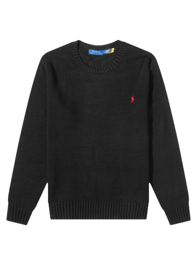 Світшоти Polo by Ralph Lauren Ralph Lauren Cotton Shaker Crew Knit Polo чорний | 710810846020