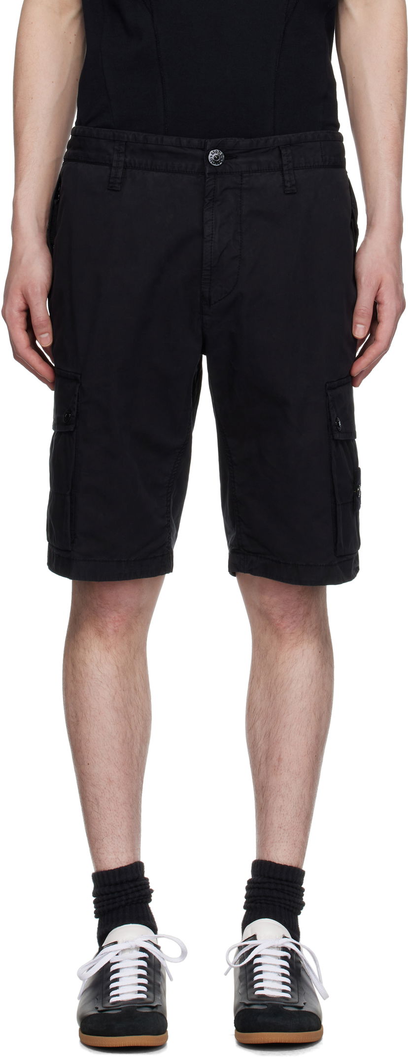 Шорти Stone Island Stone Island Supima Cotton Twill Stretch-TC Cargo Shorts чорний | K1S15L100011S0010