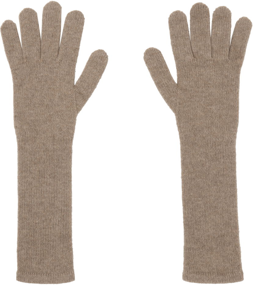 Рукавички Max Mara Mmjock Knit Gloves бежевий | 2424566012600 MM02335
