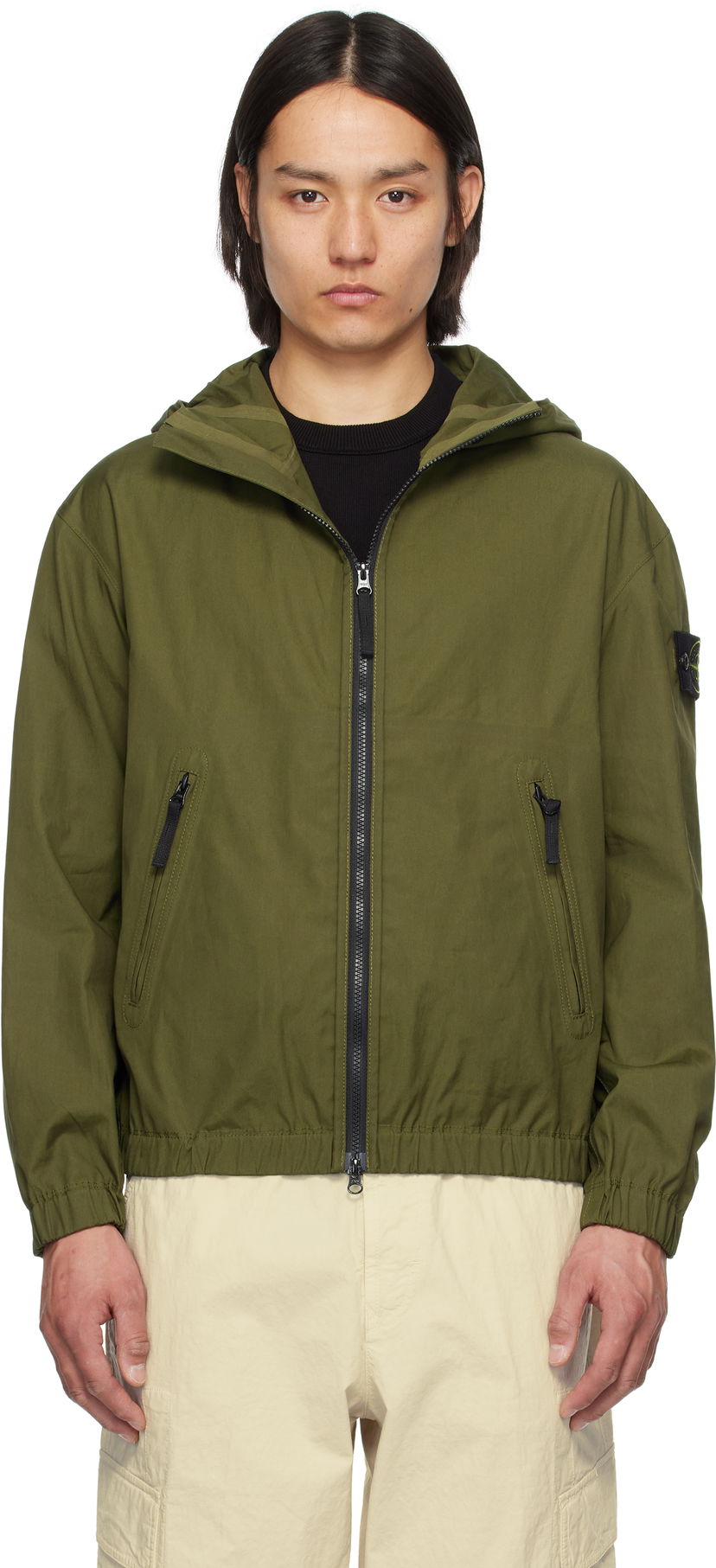 Вітровка Stone Island Stone Island Supima Cotton Canvas Jacket Зелений | K1S15 4100079 S0011
