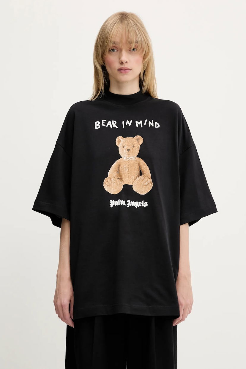 Футболка Palm Angels Palm Angels B Bear In Mind Loose T-Shirt чорний | PWAA017S25JER0051060