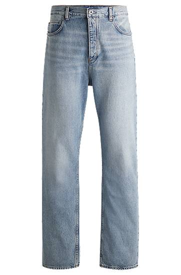 Джинси BOSS Baggy-Fit Heavyweight Cotton Denim Jeans Синій | 50511893