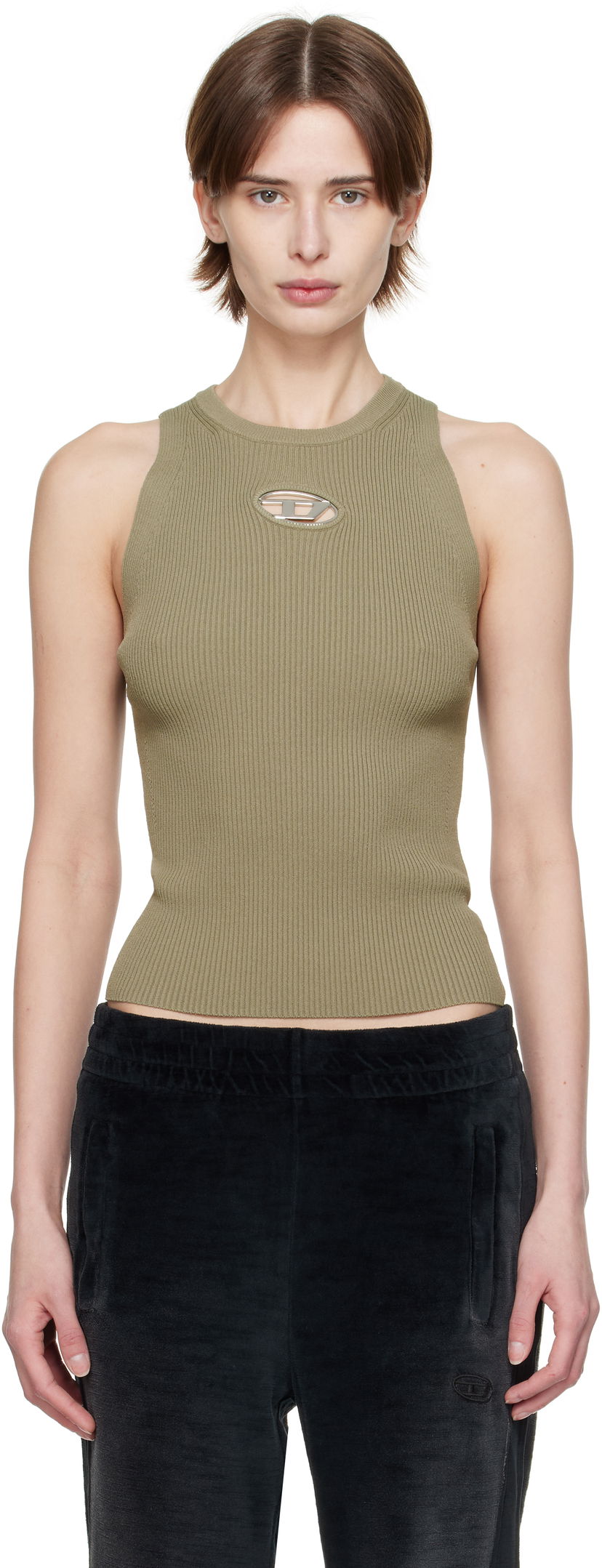 Безрукавка Diesel Diesel M-Caddix Ribbed Tank Top Зелений | A17450 0DLAX