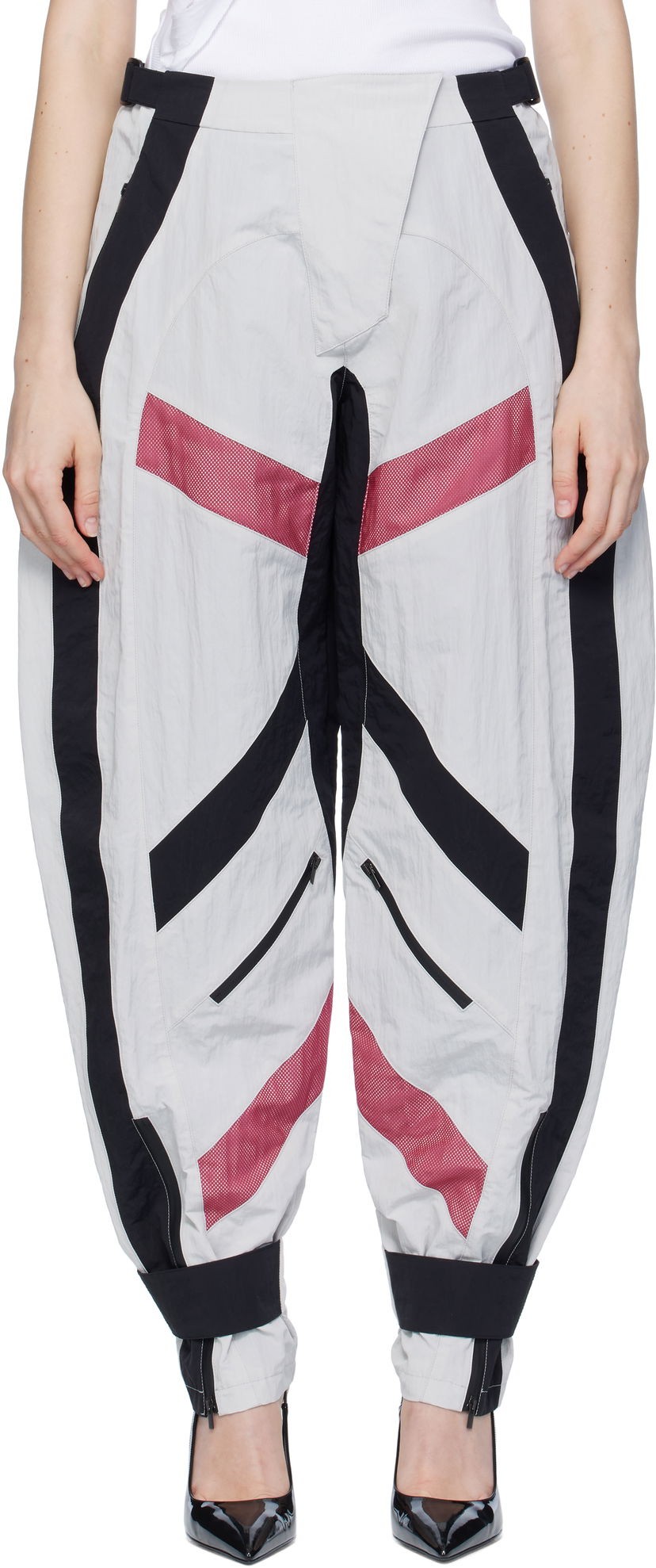 Штани The Attico The Attico Panelled Harem Pants Сірий | 250WCP00269 PAA100AA