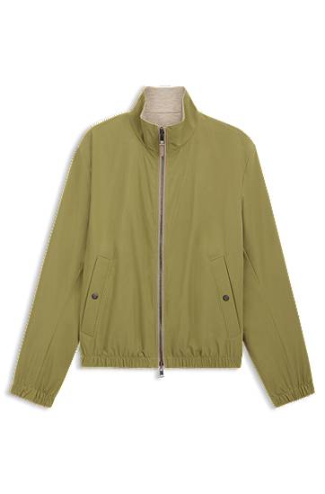 Куртка BOSS Reversible Peached Fabric Zip-Up Jacket Зелений | 50530699