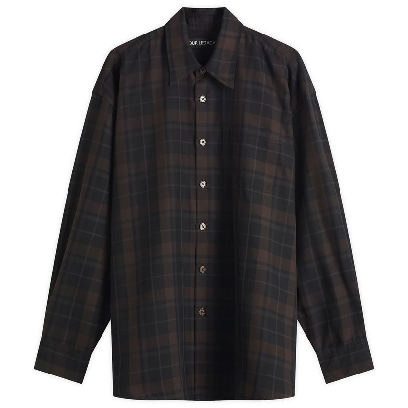Сорочка OUR LEGACY Our Legacy Borrowed Shirt, Shadow Check Коричневий | M2252OB
