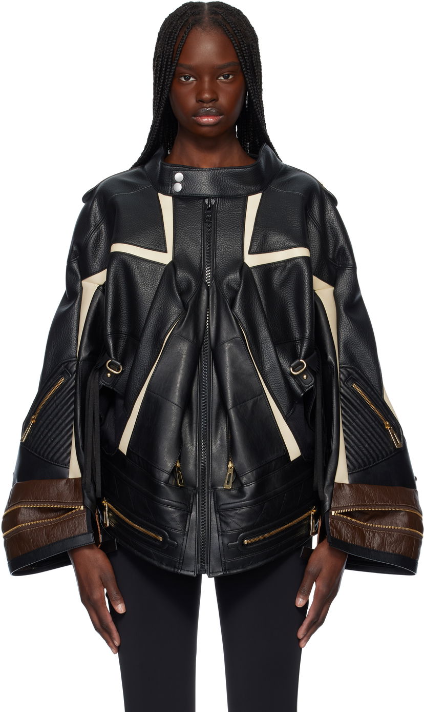 Куртка Junya Watanabe Junya Watanabe Komine Protector Faux-Leather Jacket чорний | JO-J003-051-1
