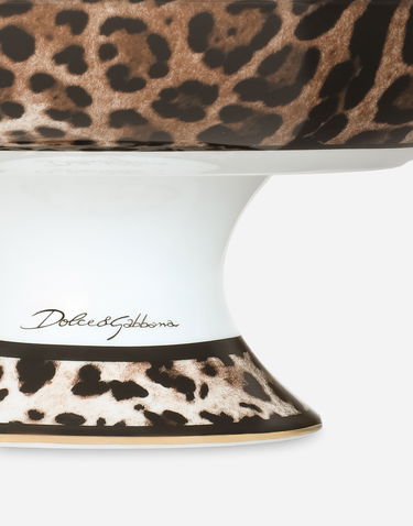 Домашній декор Dolce & Gabbana Dolce & Gabbana Porcelain Leopard Print Fruit Serving Bowl Різнокольоровий | TCC193TCAMUUL003, 2