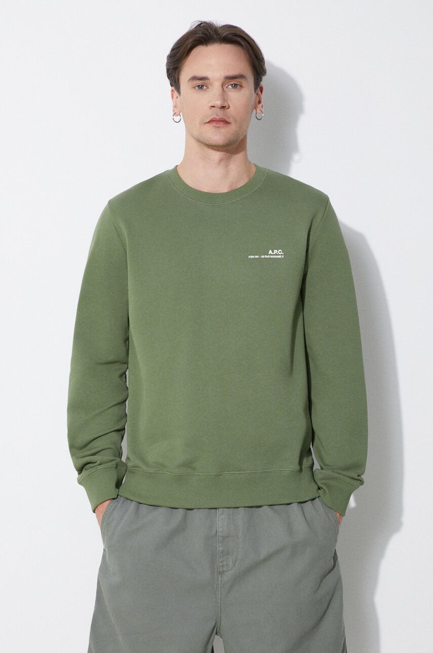 Cветр A.P.C. A.P.C. Item Crewneck Sweatshirt Зелений | COFBQ.H27608.KAE, 0