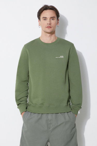 Cветр A.P.C. A.P.C. Item Crewneck Sweatshirt Зелений | COFBQ.H27608.KAE, 0