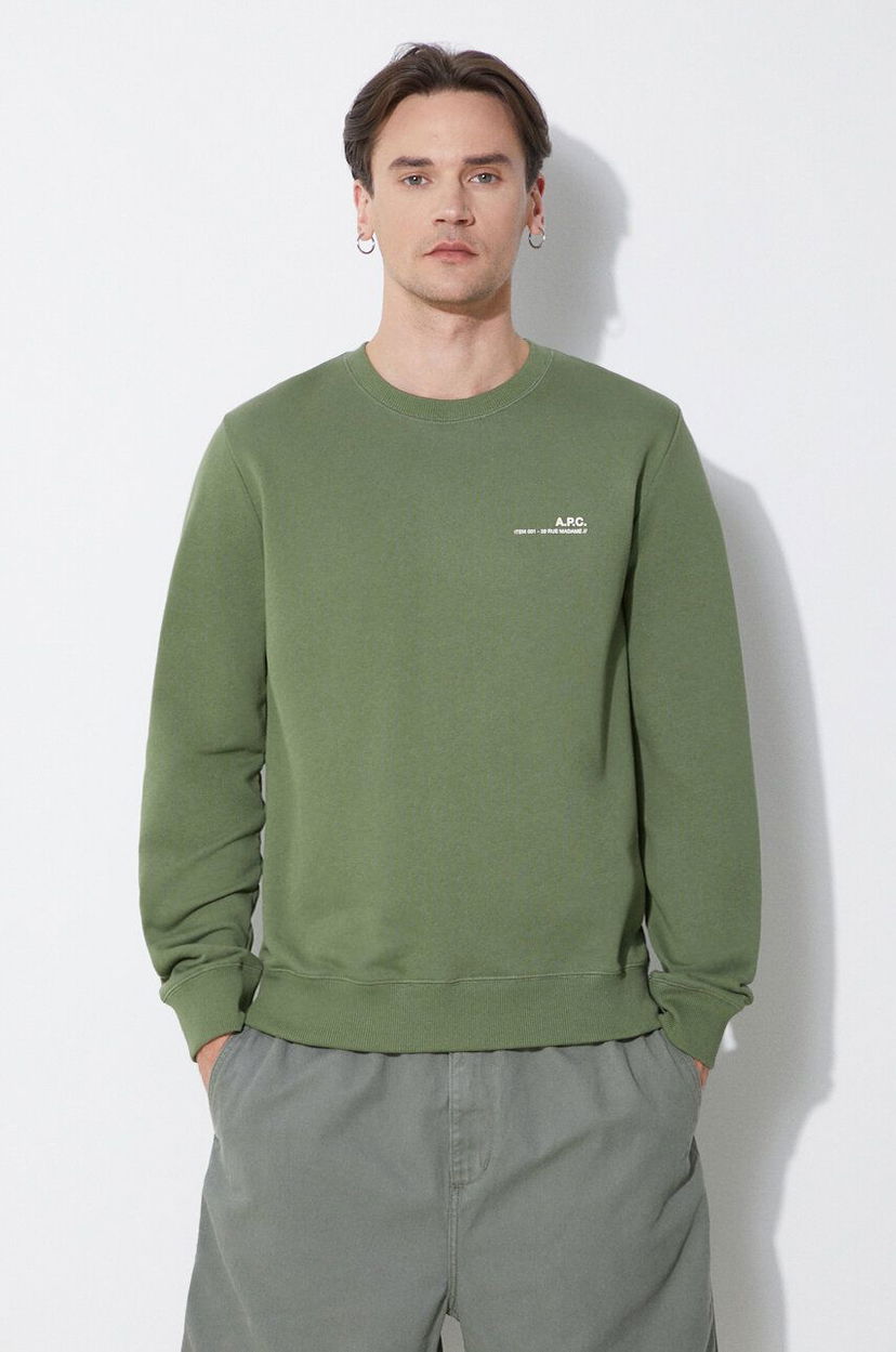 Cветр A.P.C. A.P.C. Item Crewneck Sweatshirt Зелений | COFBQ.H27608.KAE