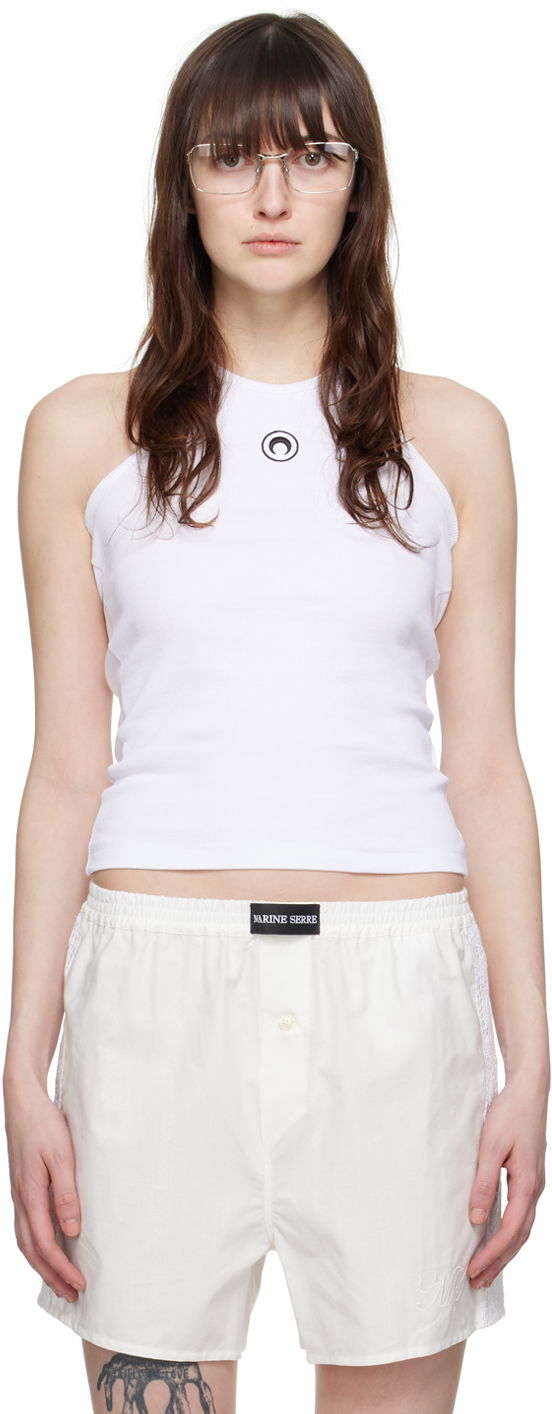 Безрукавка Marine Serre Ribbed Tank Top білий | WTT014
