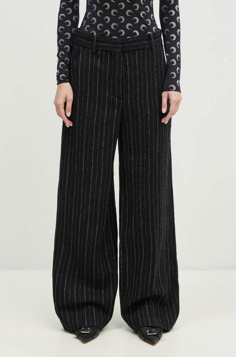 Штани KENZO Striped Wide Leg Wool Pants чорний | FE62PA0949GM.99