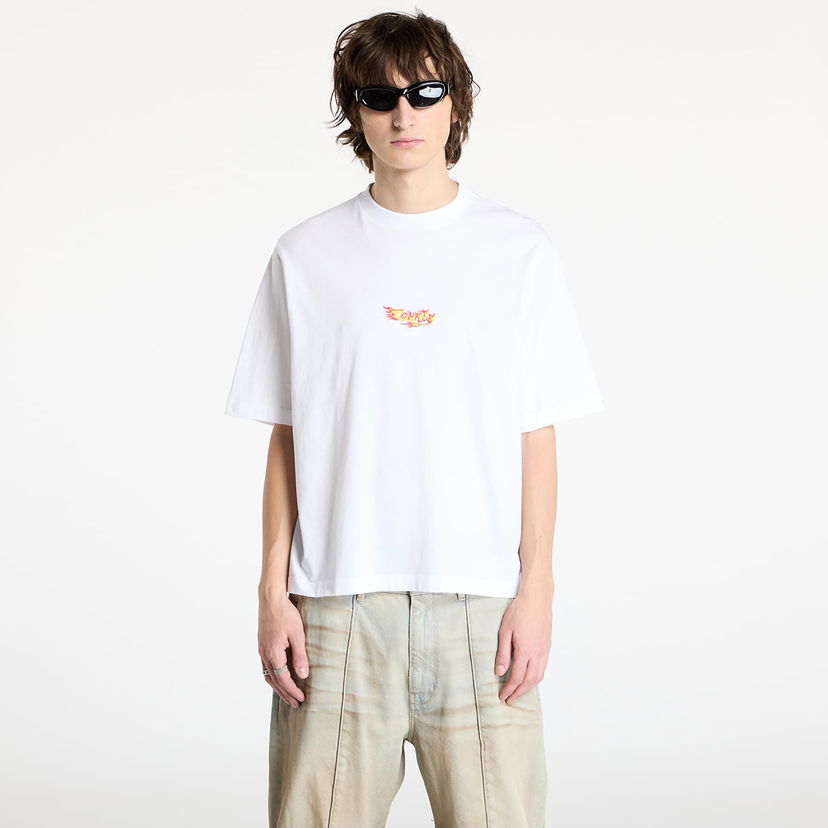 Футболка Marcelo Burlon Marcelo Burlon County Flame Boxy T-Shirt білий | CMAA05AS25JER0070125