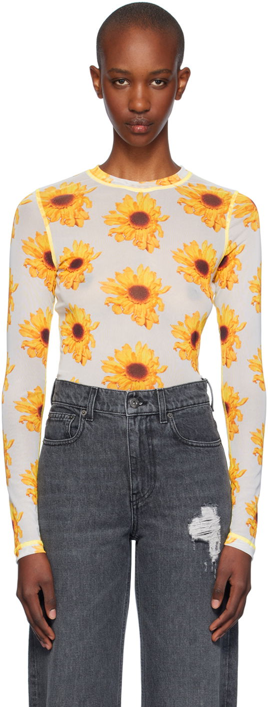 Футболка JW Anderson Sheer Long Sleeve T-shirt Різнокольоровий | JO0238-PG1670