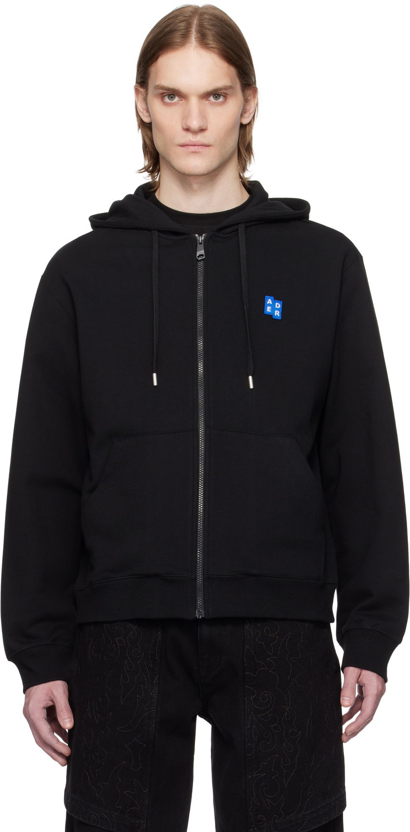 Світшоти ADER ERROR ADER error TRS Tag Zip-Up Hoodie чорний | BO42FYHD0401BK