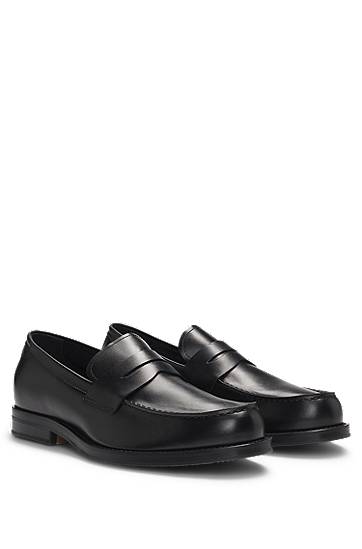 Кросівки та взуття BOSS Penny Loafers чорний | 50536695